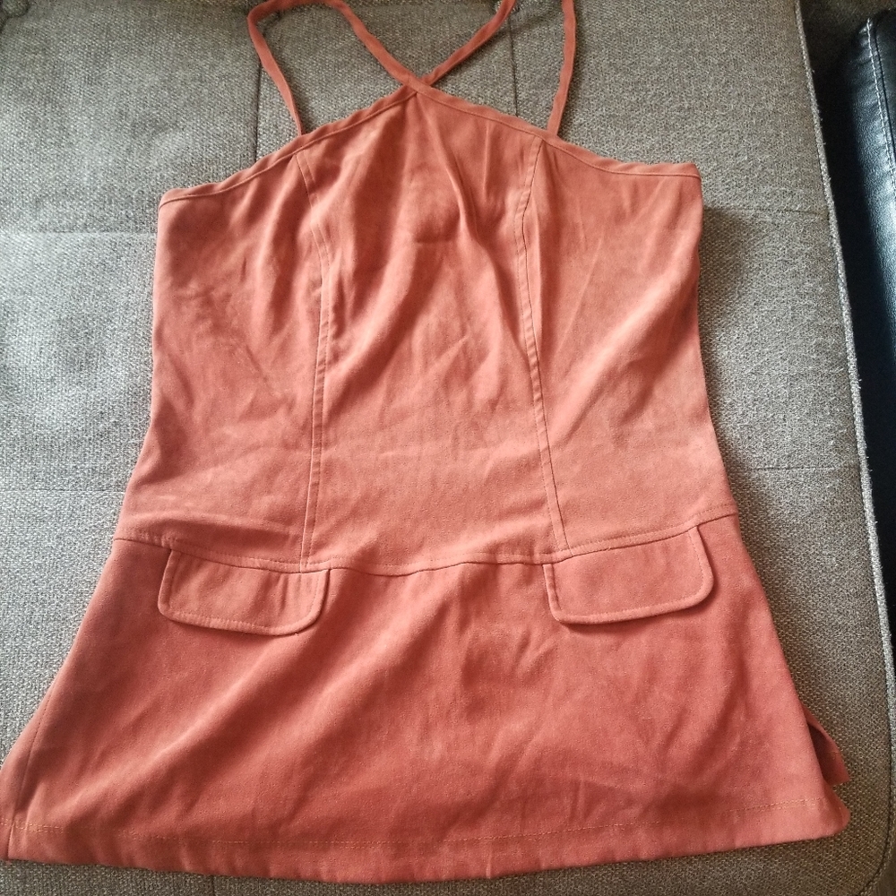 Top with kriss kross straps